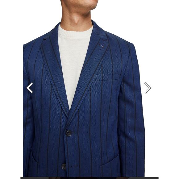 SCOTCH & SODA Blazer Medium Classic Structured Single Breasted Yarn Dyed Stretch - Picture 3 of 16